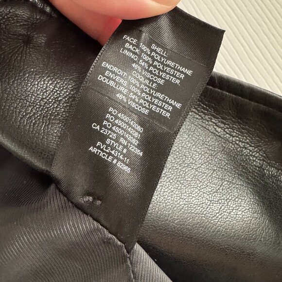 Sunday Best (Aritzia) "Zoey" Black (Faux) Leather Vest, size 2 - Picture 2 of 5